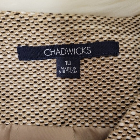 Chadwick's Vintage Jacket Women 10 Tan Toggle Button Business Casual Travel - Picture 4 of 5